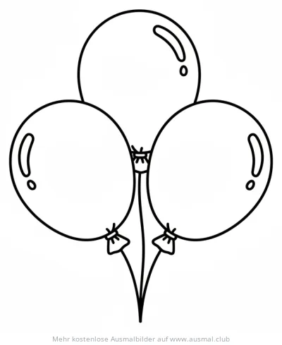 Drei Wasserbomben Ausmalbild