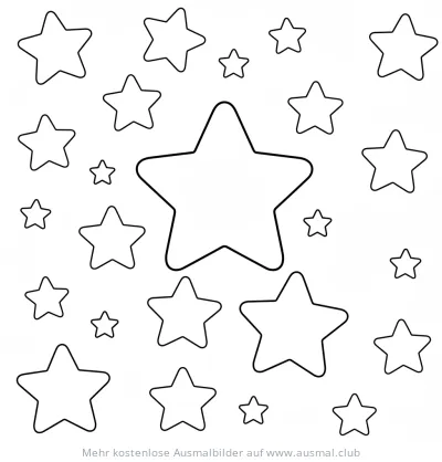 Viele Sterne Ausmalbild