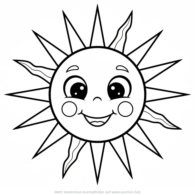 Lachende Sonne Ausmalbild