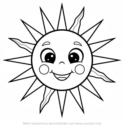 Lachende Sonne Ausmalbild