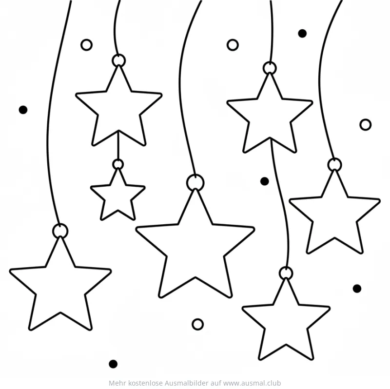 Sterne Ausmalbild als Dekoration