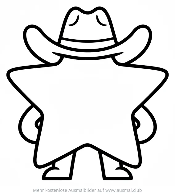 Stern Cowboy Ausmalbild