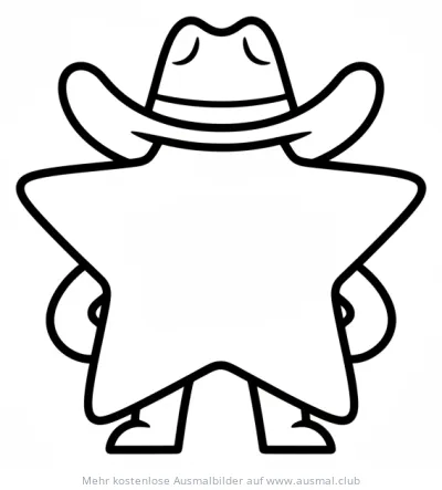 Stern Cowboy Ausmalbild
