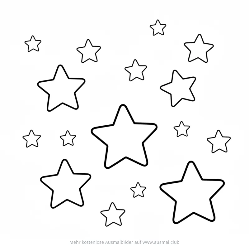 Sterne Ausmalbild