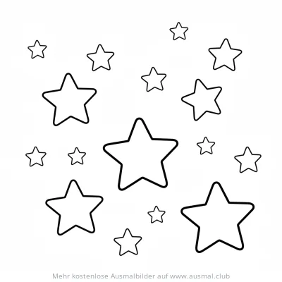 Sterne Ausmalbild