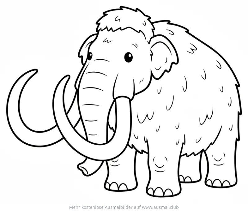 Mammut Ausmalbild