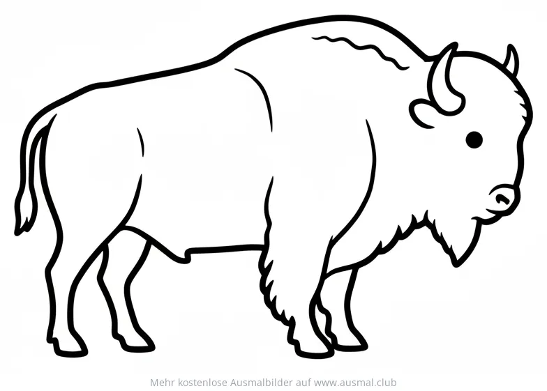 Bison Ausmalbild im Stil einer Höhlenmalerei