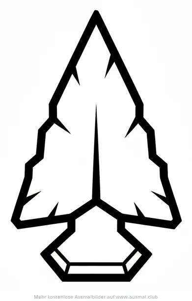 Pfeilspitze Ausmalbild aus der Steinzeit