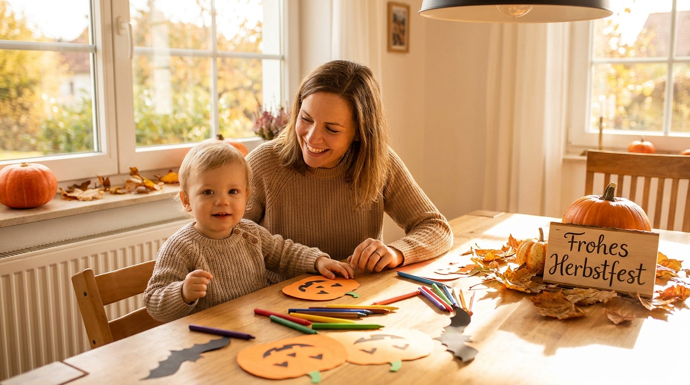 Halloween ohne Gruseln: Kreativer Bastelspaß für Kleinkinder