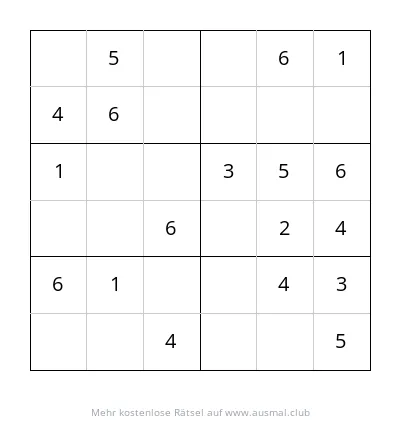Sudoku 6x6