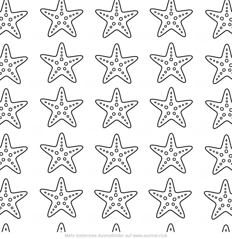 Seestern Muster Ausmalbild