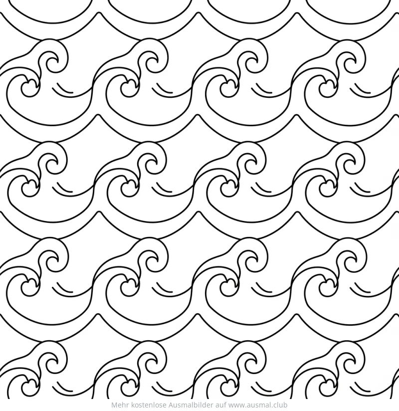 Wellenmuster Ausmalbild
