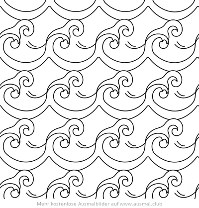 Wellenmuster Ausmalbild