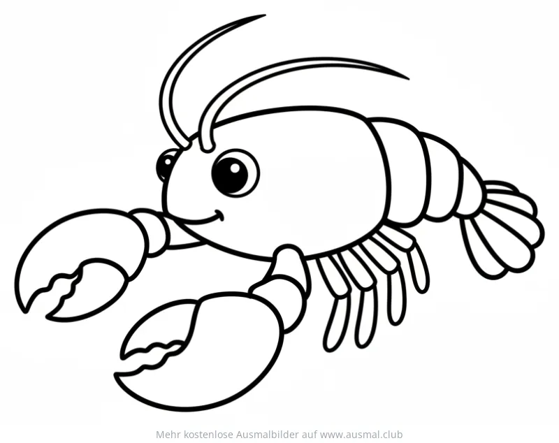 Freundlicher Hummer Ausmalbild