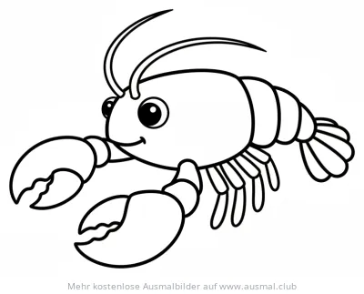 Freundlicher Hummer Ausmalbild