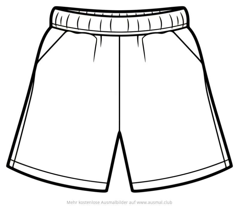 Badehose Ausmalbild