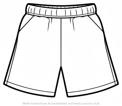 Badehose Ausmalbild
