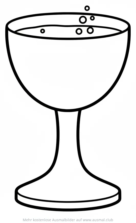 Kelch mit Wein Ausmalbild