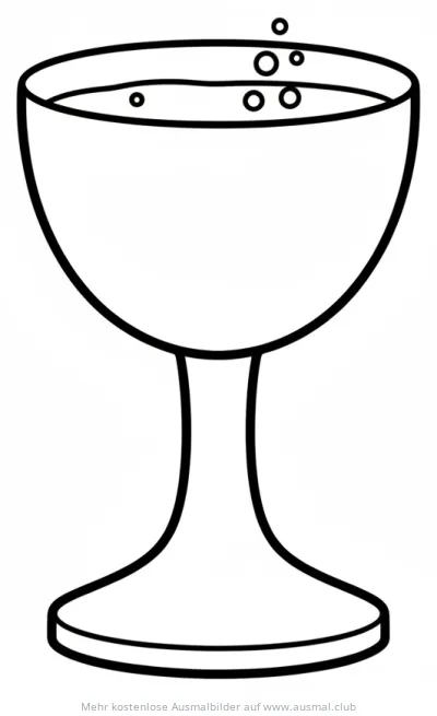 Kelch mit Wein Ausmalbild