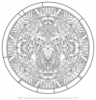 Fuchs Mandala Ausmalbild