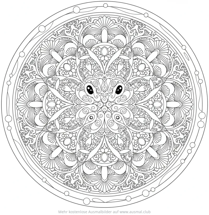 Oktopus Mandala Ausmalbild