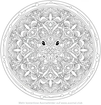 Oktopus Mandala Ausmalbild