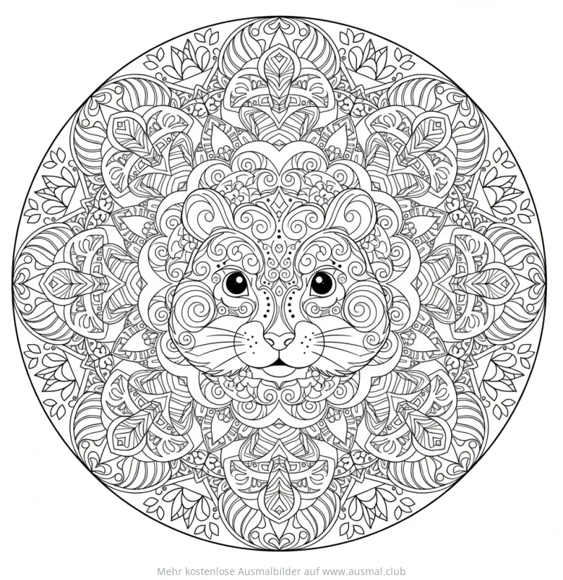 Hamster Mandala Ausmalbild
