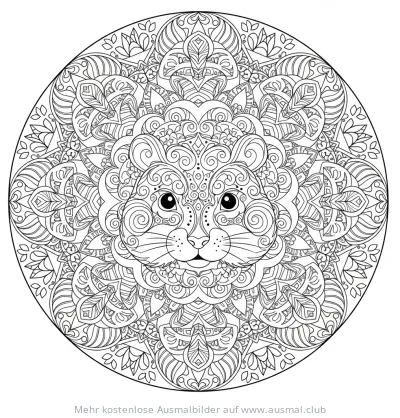 Hamster Mandala Ausmalbild