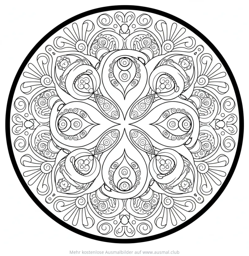 Oktopus Mandala Ausmalbild