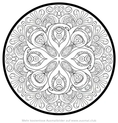 Oktopus Mandala Ausmalbild