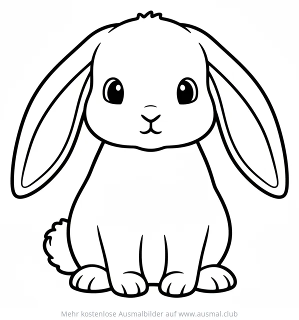 Niedliches Kaninchenbaby Ausmalbild