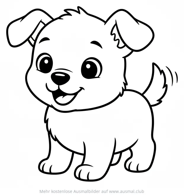 Süßes Hundebaby Ausmalbild