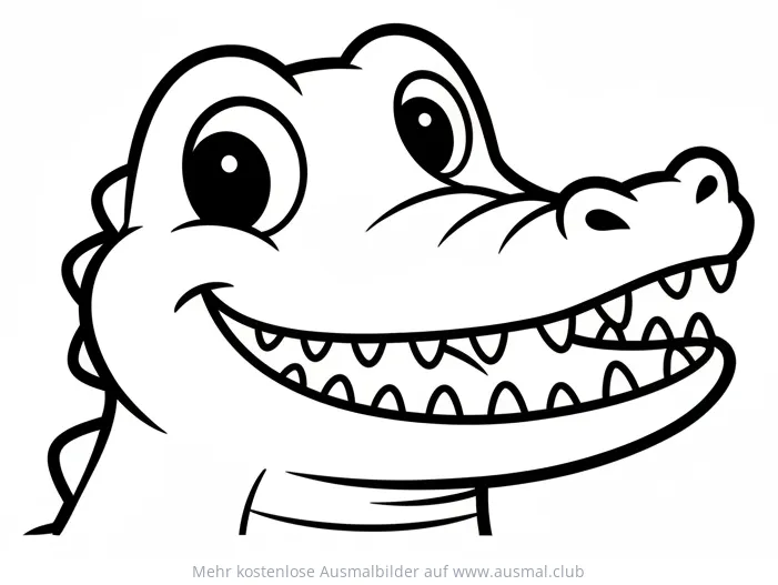Freundliches Krokodilbaby Ausmalbild