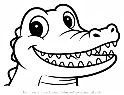 Freundliches Krokodilbaby Ausmalbild