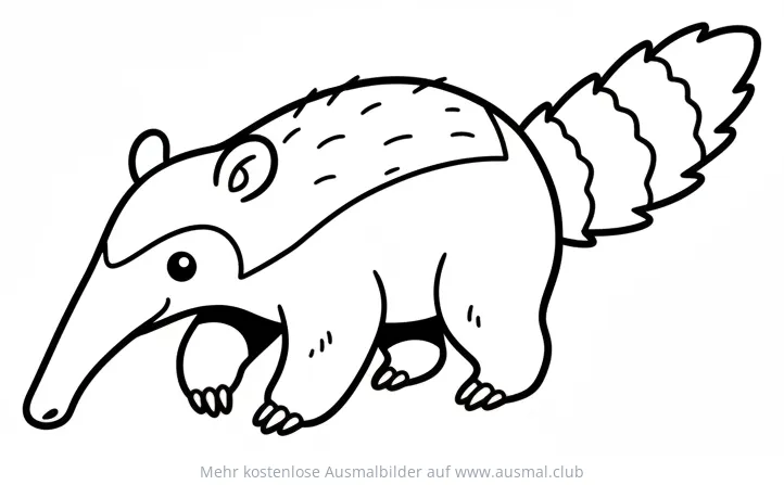 Ameisenbärbaby Ausmalbild