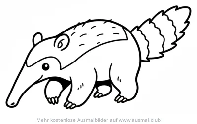 Ameisenbärbaby Ausmalbild