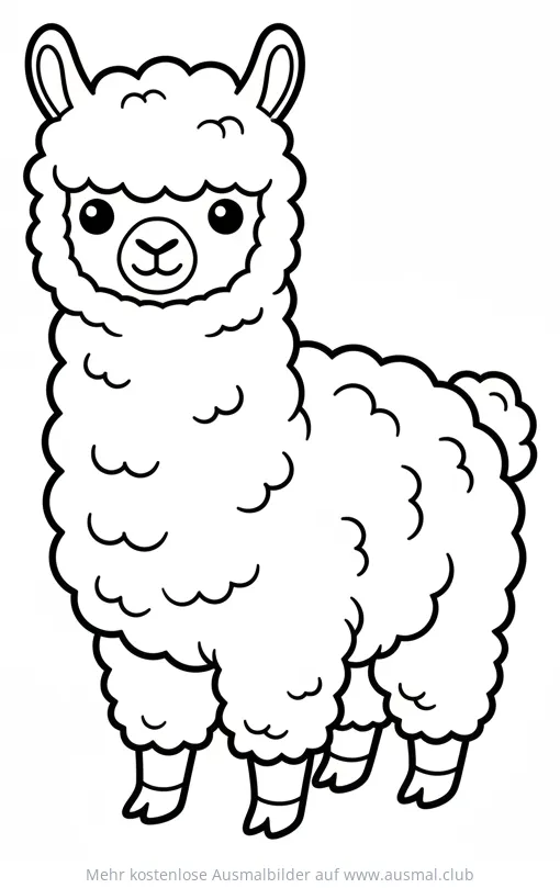 Alpaka Baby Ausmalbild