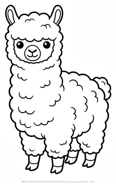Alpaka Baby Ausmalbild