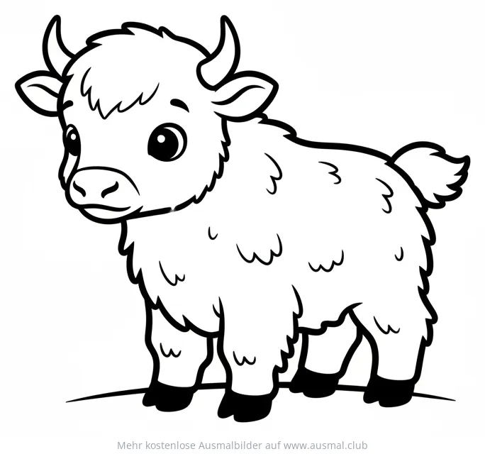 Yak Baby Ausmalbild