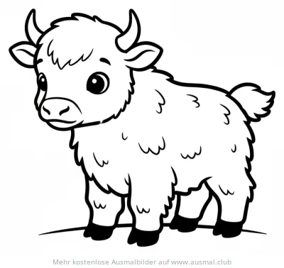 Yak Baby Ausmalbild