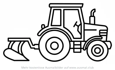 Traktor mit Pflug Ausmalbild