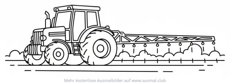 Traktor mit Spritzen Ausmalbild