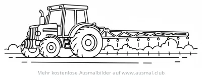 Traktor mit Spritzen Ausmalbild