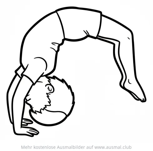 Turner Flickflack Ausmalbild