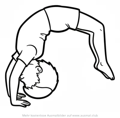 Turner Flickflack Ausmalbild