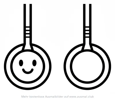 Turnen Ausmalbild Ringe Comic