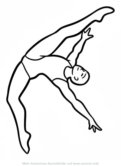 Turner Silhouette Ausmalbild