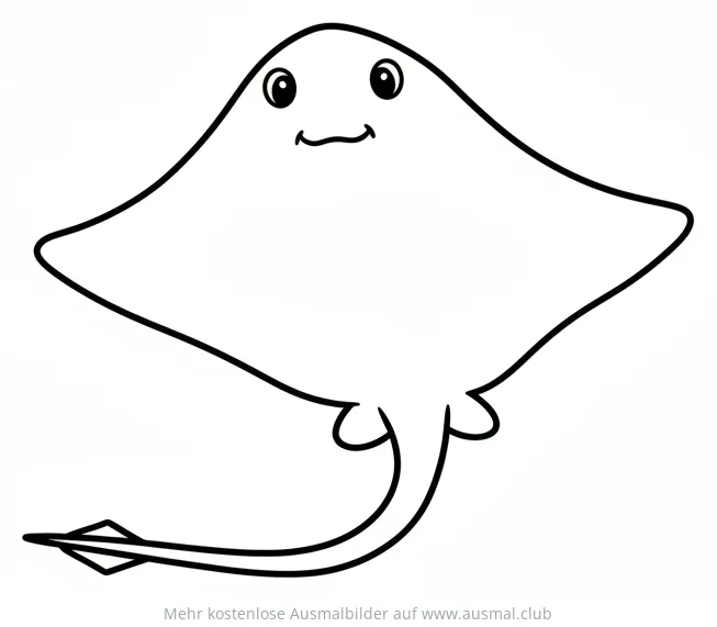 Freundlicher Rochen Ausmalbild