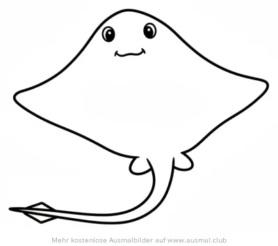 Freundlicher Rochen Ausmalbild