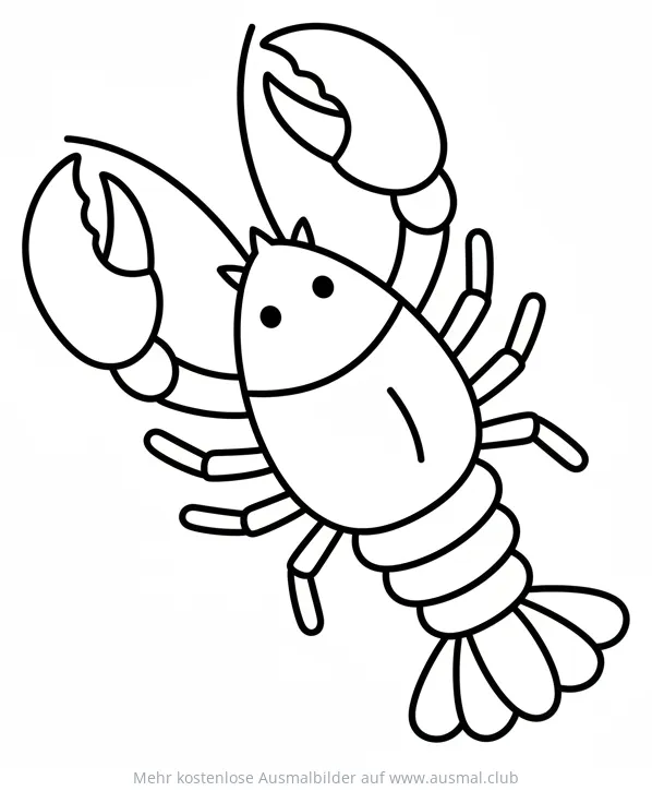 Hummer Ausmalbild mit großen Scheren